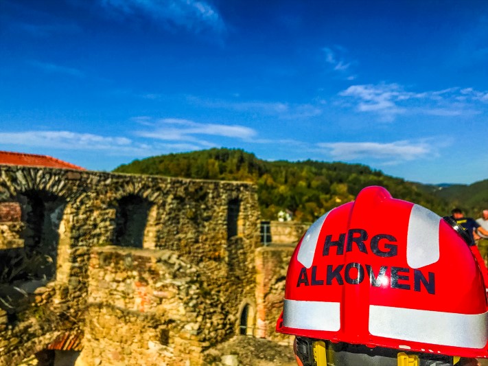12.10.2018: Höhenretter-Weiterbildung beim Schloss Riedegg