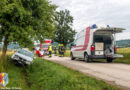 02.07.2021: Autobergung mit Kran aus Wassergraben in Staudach