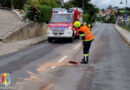 18.09.2022: Ölspur auf der Ruflinger Bezirksstraße in Straßham