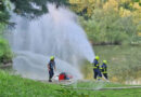 18.07.2024: Traktorbrand bei landw. Objekt mit Wassermangel als Übungsthema