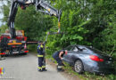 28.05.2025: Zum Ausparken kam dann die Feuerwehr mit dem Kranfahrzeug