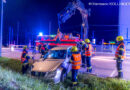 15.08.2025: Aufsitzender Pkw mit Betriebsmittelausfluss im Bereich des „Bahnhofes“ Alkoven