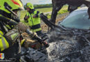 19.05.2026: Pkw-Bergung mit Kran und Autobrand vorm Bahnübergang (Erstinfo)