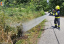 09.07.2026: Wiese brennt neben Fahrbahn in Forst